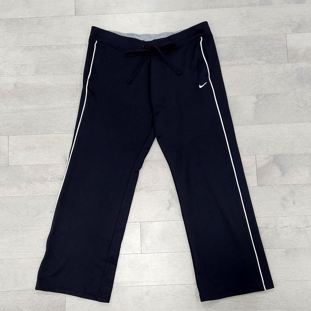 Nike the Athletic dept Athletic black sports drawstring Pants With white Stripe